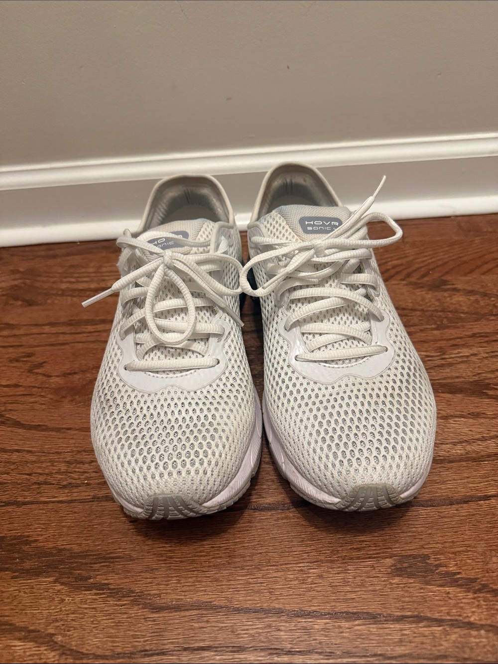 Under Armour HOVR Sonic 4 Light Gray and White Mesh Trainer Sneakers
